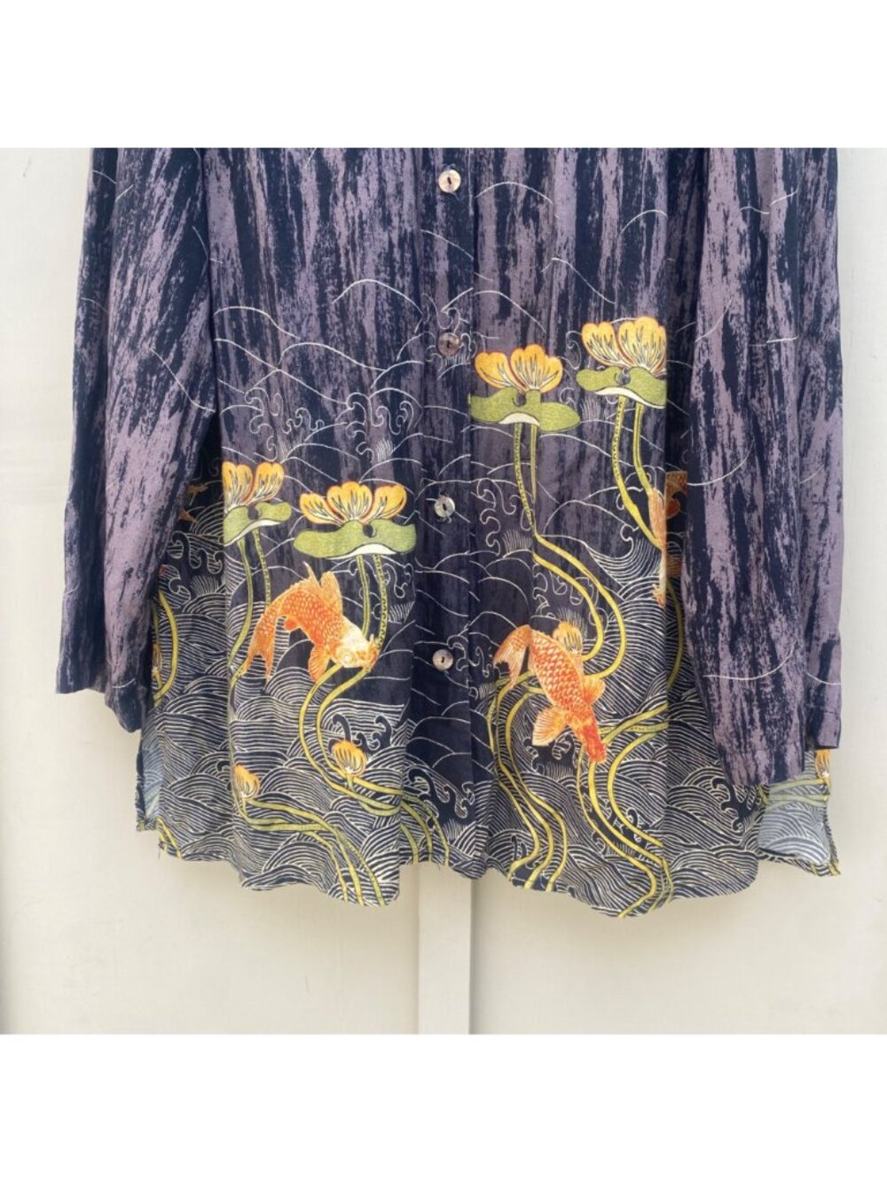 Citron Santa Monica Tunic Top Long Sleeve Koi Fish - Picture 3 of 13